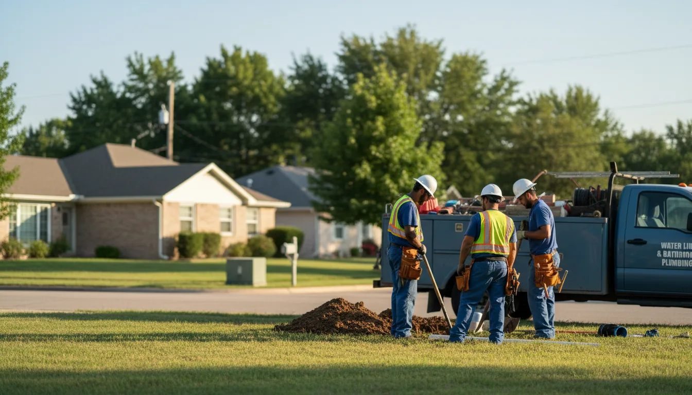 Residential water line and bathroom plumbing service in Wiggins, MS